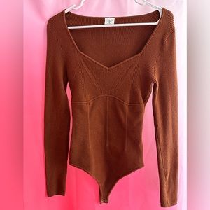 Abercrombie & Fitch Corset Sweetheart Sweater Bodysuit